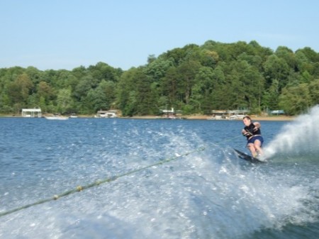 Tim waterskiing at Lake Lanier!!