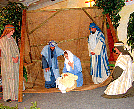 Playing Mary in Living Nativity Dec 07