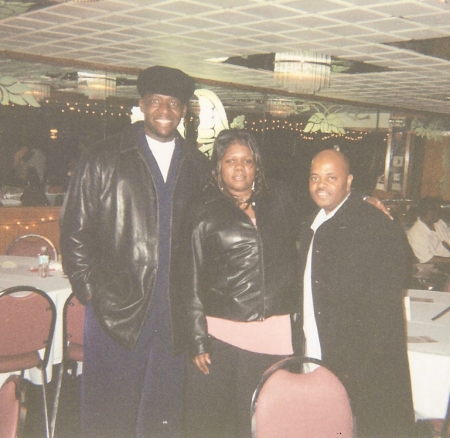 Me, sis Annette, and brother Michael Hawkins