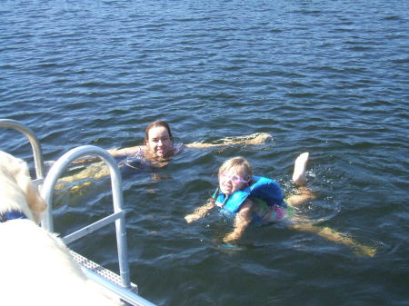 swimming off the boat