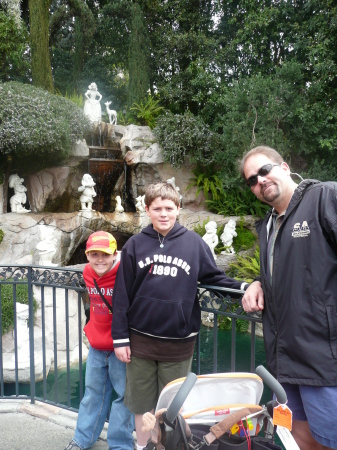My sons Hunter, Gunnar and me at Disneyland