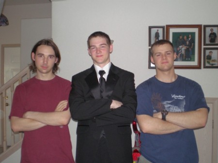 Eric, pre basic, Ian, Senior prom, and Cory