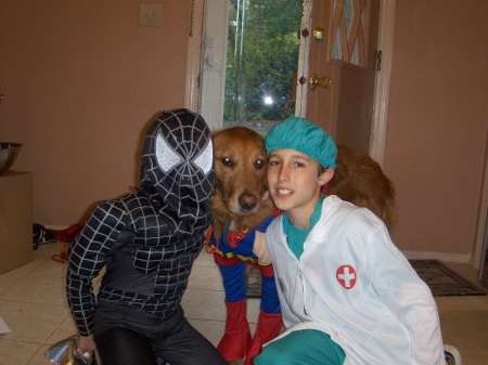 Halloween 2007 with Brody the Super Dog