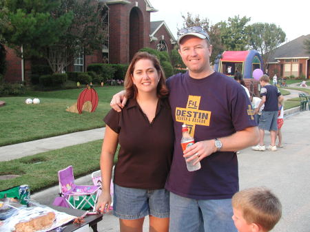Me & hubby Mike at a neighborhood block party