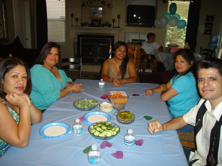 Us and my in-laws at our baby shower 2008