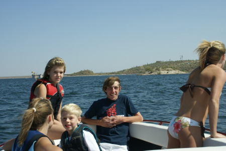On the boat at Lake Pleasant