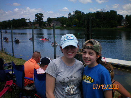 My girls at the drag boat races.