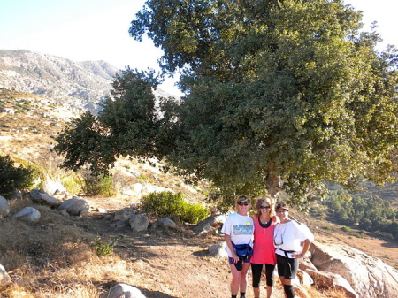 Marianne, Faye and me at Alex's Oak, Rancho La Puerta