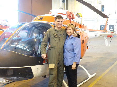 Adam and I at the training helo