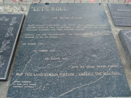 Monument at the Flight 93 Crash Site Memorial