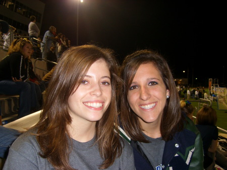 Chelsea and Tamara at a McNeil football game