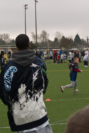 Bryant catching his pass from Dennis Dixon