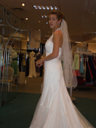 Trying on the Wedding Dress