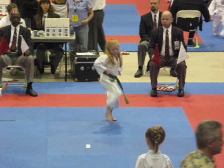 Mikayla competing in Karate Nationals