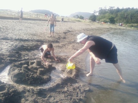 Boys playing at Deception Beach 06 2008