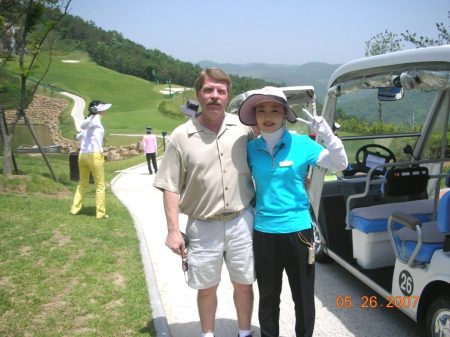 My golf caddy in Korea