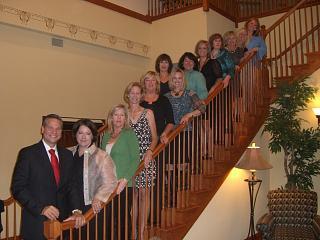 Nick Hahn and a staircase full of friends !