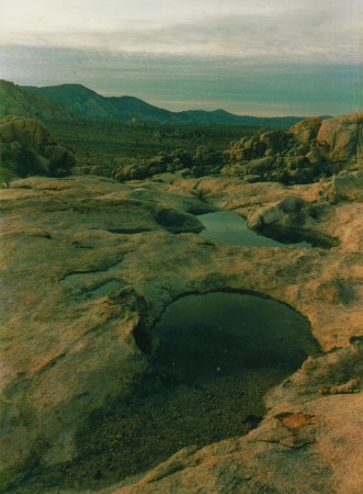 Rock and sky water.