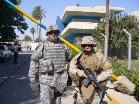 My boss and I in downtown Baghdad