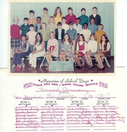 Hommel Elementary - Class of 70-71