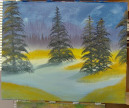 2011 Snow Trail oil painting.