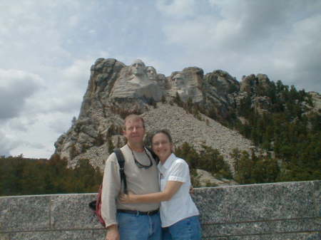 With husband Steve at Mt. Rushmore June 2008
