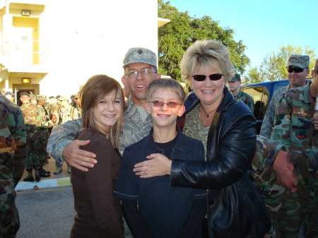 Jim, Joyce, Kat & Austin (Jim Home from Iraq)