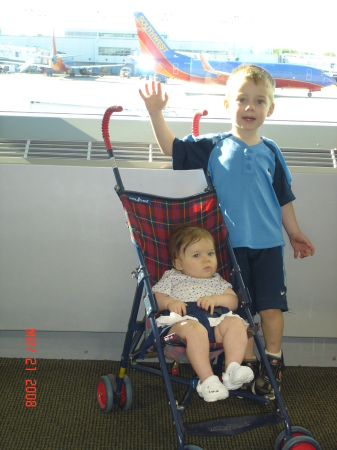 Jake and Morgan at Midway airport