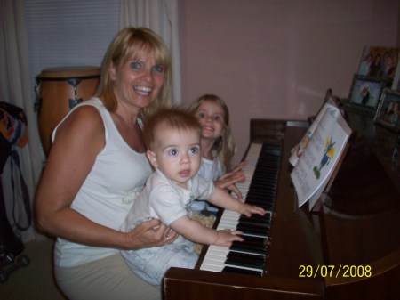 My Grandson's 1st piano lesson...