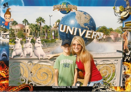 Andrew and I at Universal in Orlando.