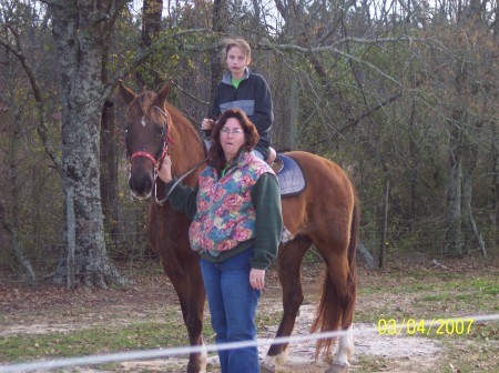 Mandy's horse Chrystal Fire