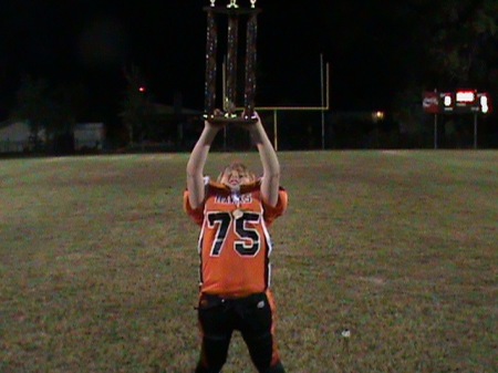 My son Matt with trophy