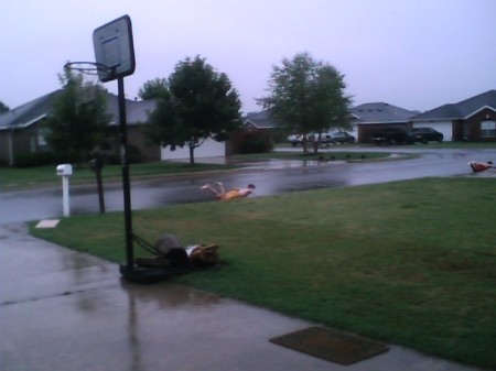 Garrett and Branden being retarded in the rain