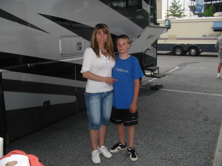 Me and My son at a Nascar Race