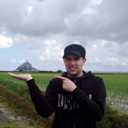 Josh at Mont St Michel, France