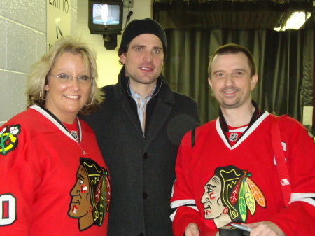 Annmarie, Patrick Sharp of the Hawks and I