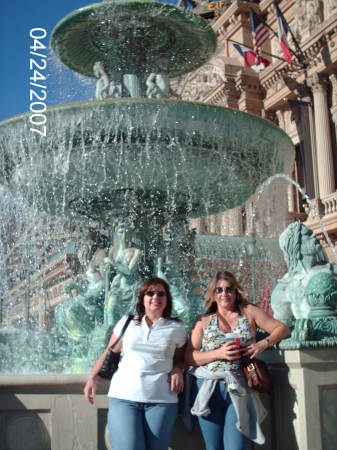 Me at the fountain at the Paris Hotel in Vegas