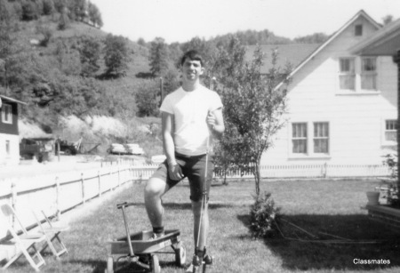 Johnny in Betty & Brewie's yard.  1966