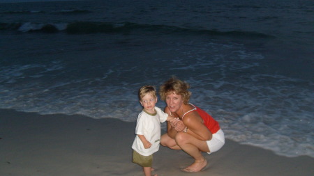 Dylan and Gammy at the beach