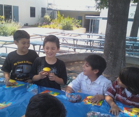 Zen's 8 year bday party at school