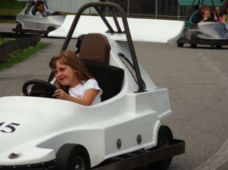 Jen at the Go Karts