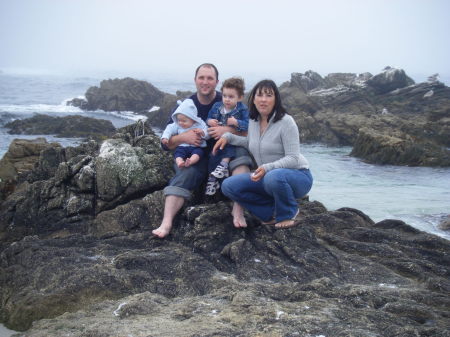 My husband, me ,riley and braeden in monterey