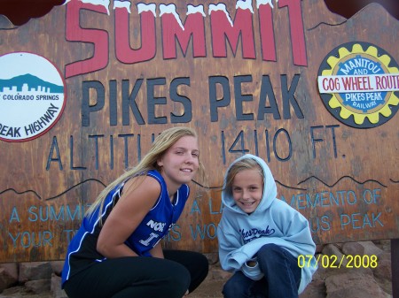 My girls - top of Pike's Peak