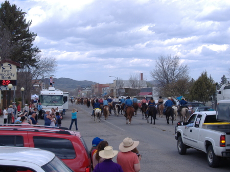 Running 500 horses through town.