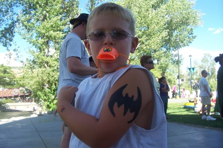 Zach showing off his TAT!