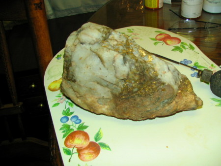 Quartz with Gold veins