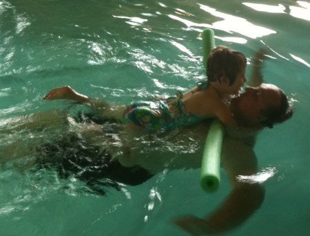 Swimming w/ Whitney, my Daughter, July 4 2011