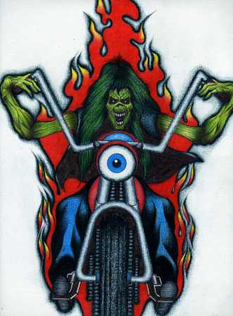 IRON MAIDEN'S EDDIE - prisma color pencils