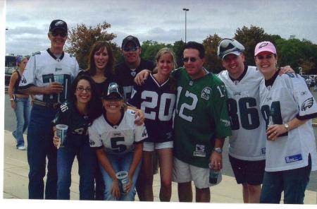 At an Eagles game in 2005