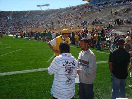 Jeff and Spencer sidleine of Notre Dame game